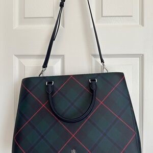 Large, Plaid, like new,  Ralph Lauren Tote